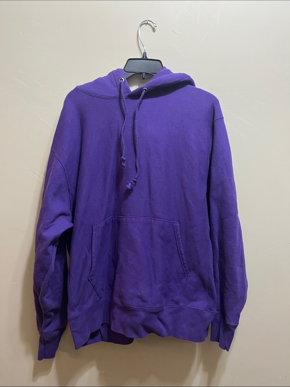 Champion Purple Men's Pullover Hoodie with Kangaroo Pocket